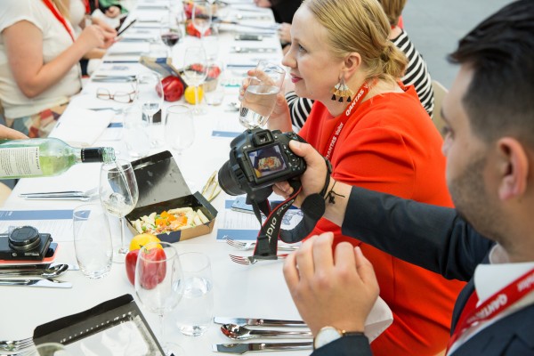 Wee Birdy at the Qantas Domestic Dinner Box launch, via WeeBirdy.com.