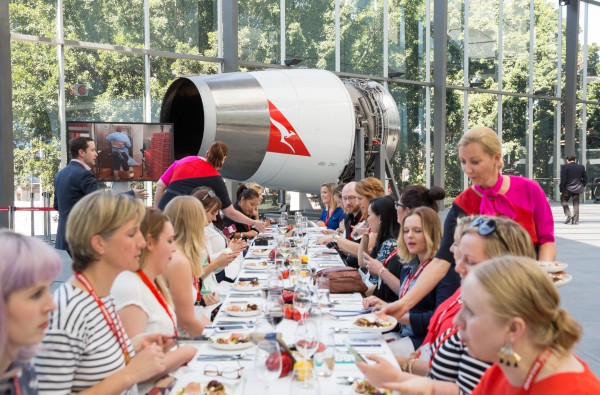 Qantas lunch box media launch, via WeeBirdy.com. 