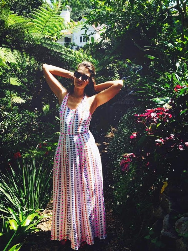 Frocktober: Lexi wears a vintage '70s maxi dress. 