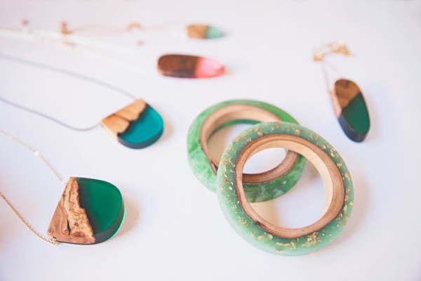 Some of Britta's beautiful creations, made with resin and Australian timber, via WeeBirdy.com. 