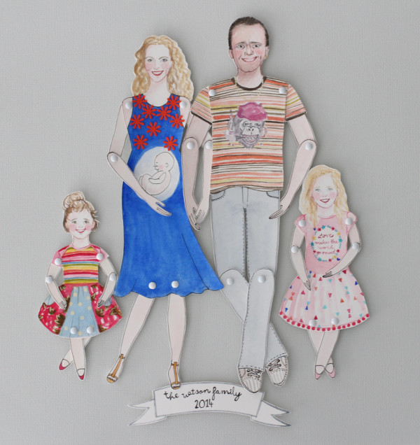 30 Amazing Personalised Presents to Order for Christmas now, via WeeBirdy.com: Custom paper doll illustration, from  AU$42.50, from Little Paper Clouds. 