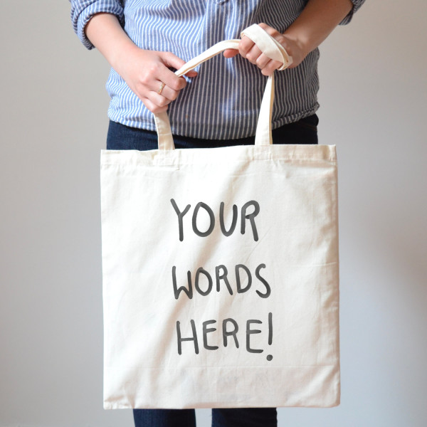 30 Amazing Personalised Presents to Order for Christmas now, via WeeBirdy.com: Custom words canvas bag, AU$22.67, from Created by Hannah.