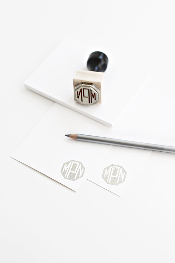 30 Amazing Personalised Presents to Order for Christmas now, via WeeBirdy.com: Custom monogram-handled rubber stamp, AU$47.62 by Besotted Brand.