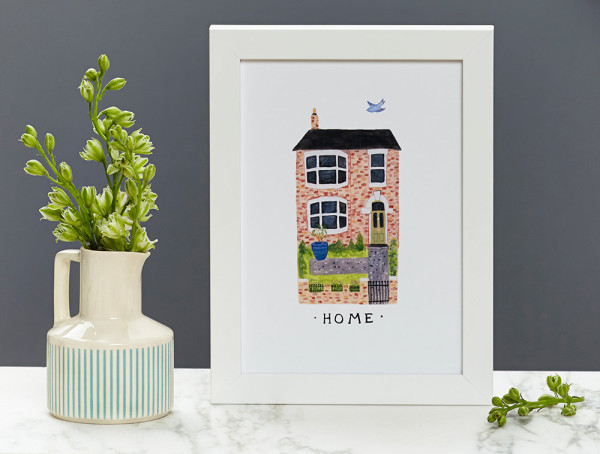 30 Amazing Personalised Presents to Order for Christmas now, via WeeBirdy.com: Custom house portrait in mid-century style, AU$188.89, from Wolf Whistle Studio. 