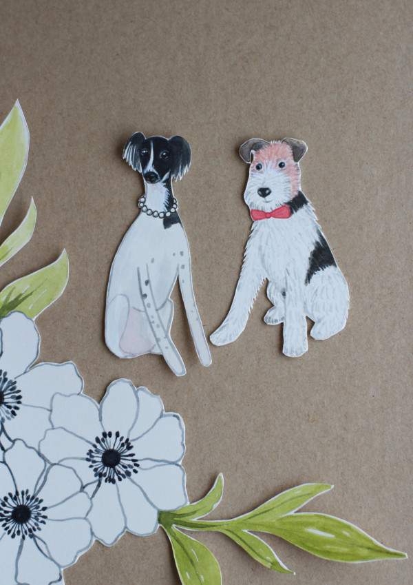 Love! Great Christmas present idea: Custom watercolour paper doll of your pet, $42.50, from Little Paper Clouds. 