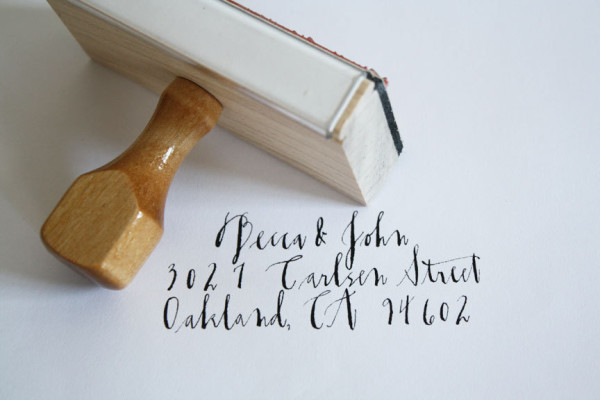 What to buy now for Christmas: Custom return address stamps for your Christmas cards, via WeeBirdy.com