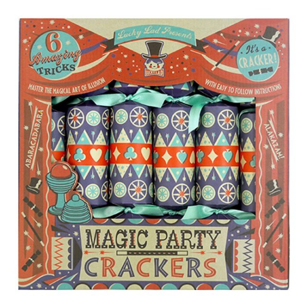 Wee Birdy's round-up of the best crackers for Christmas 2014: Lucky Lad's Magic Party Crackers from Lark, via WeeBirdy.com.