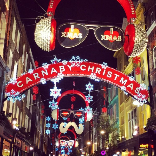 Christmas Lights in London 2014: Carnaby Street, via WeeBirdy.com. 