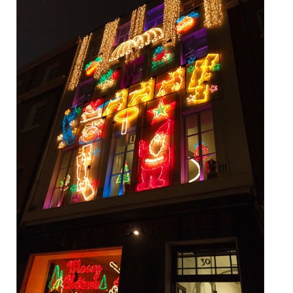 Christmas Lights in London 2014: Stella McCartney's Mayfair store, via WeeBirdy.com.