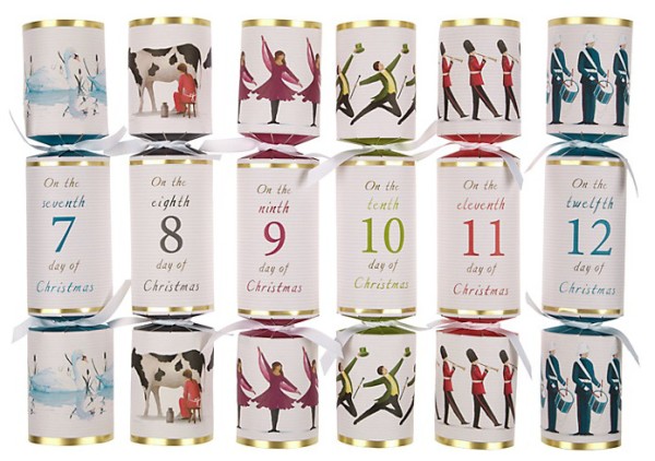 Wee Birdy's round-up of the best crackers for Christmas 2014:John Lewis Twelve Days Of Christmas Crackers, via WeeBirdy.com.