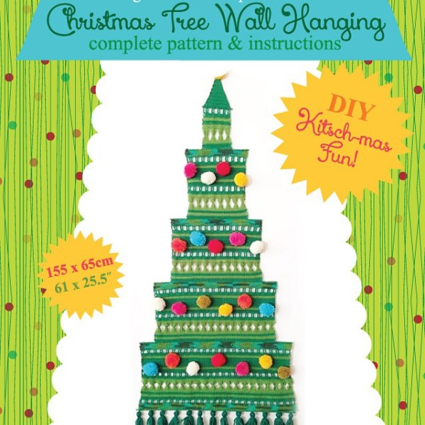 Wee find: Christmas tree wall hanging instant PDF download pattern, $5.50, from Pilgrim Lee's Etsy shop. 