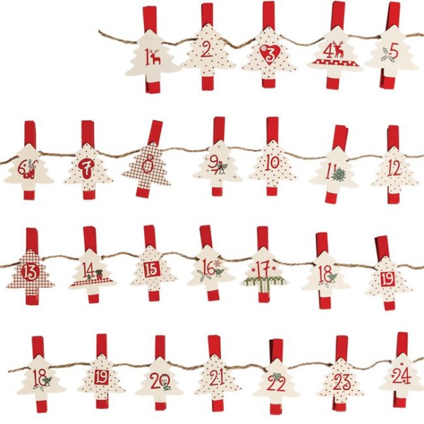 Advent Calendars with a Difference: Scandinavian Christmas string Advent calendar from Lark.  