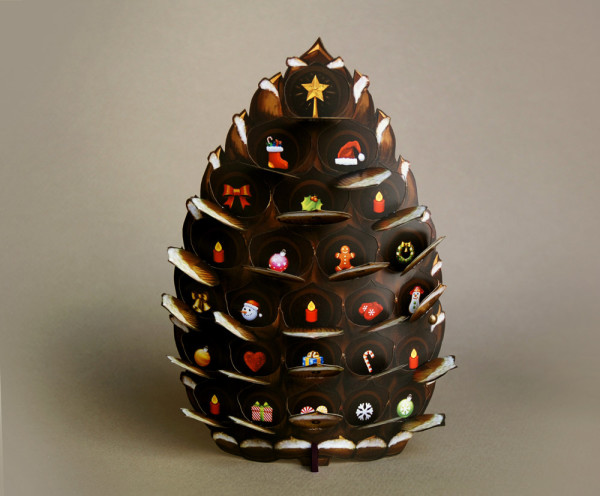 Advent Calendars with a Difference:  The Little Pine Cone Advent Calendar by Crank Bunny.