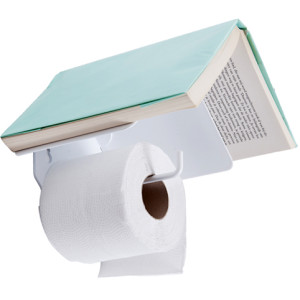25 Excellent Presents for Book Lovers, via WeeBirdy.com: Bird House' book rest & toilet roll holder, £25, from the Literary Gift Company.