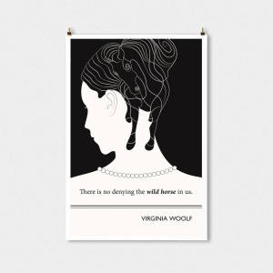25 Excellent Presents for Book Lovers, via WeeBirdy.com: Virginia Woolf print, AU$28.19, from Obvious State's Etsy shop.