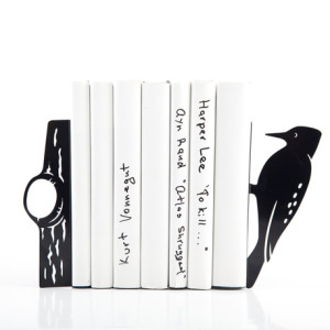 25 Excellent Presents for Book Lovers, via WeeBirdy.com: Woodpecker bookends, $69, from Down that Little Lane.