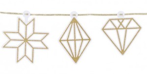 Diamond glitter garland, $19.95, from Lark.