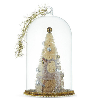 Gisela Graham vintage tree and deer dome decoration, £19.95, from Selfridges.