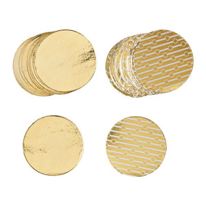 VINTERMYS gold decorations pack of 80, $2.99, from IKEA.