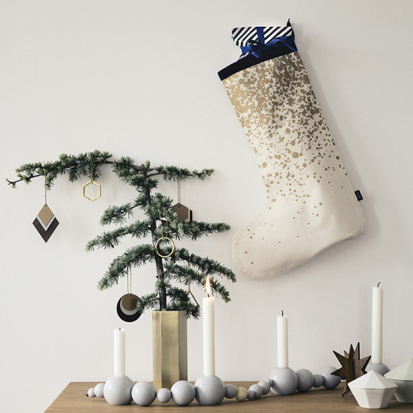 Scandi style with splashes of gold is one of the key looks for Christmas 2014, as seen here by Ferm Living. 