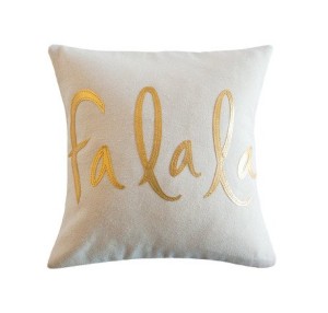 Fa La La pillow, $60, from Down that Little Lane.