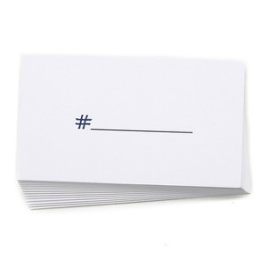 Terrapin Stationers hashtag calling cards, $15.01, from East Dane.