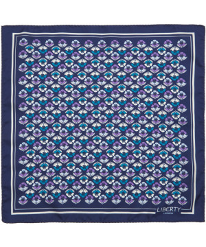 Liberty London navy Miranda print silk pocket square, £45, from Liberty.