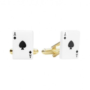 Ace of Spades cufflinks, £30, from Tatty Devine.
