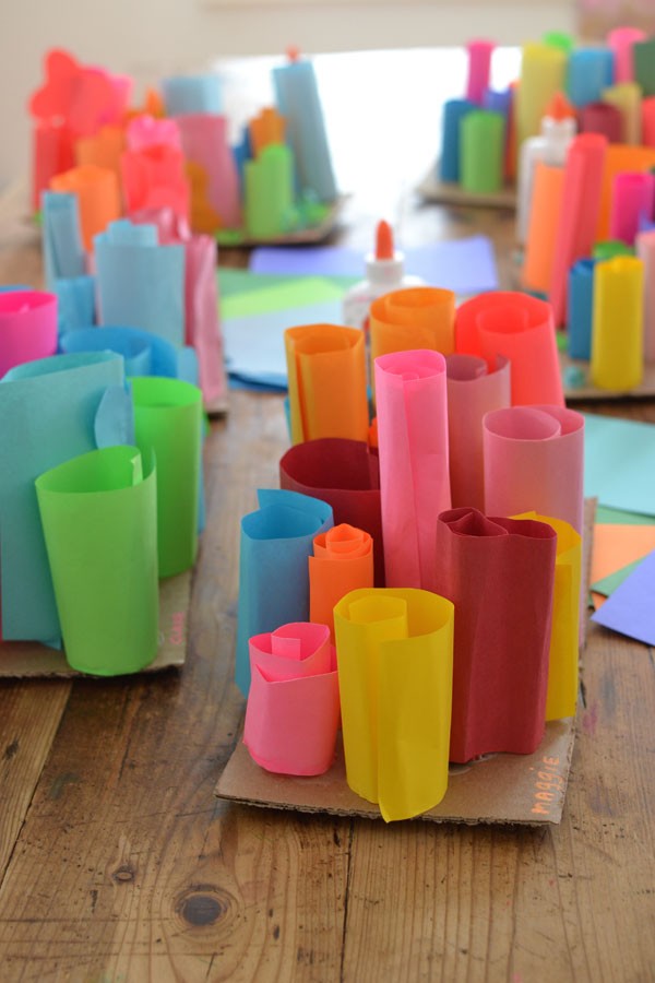 The best craft projects to make with kids, via We-Are-Scout.com: rolled paper sculptures. 