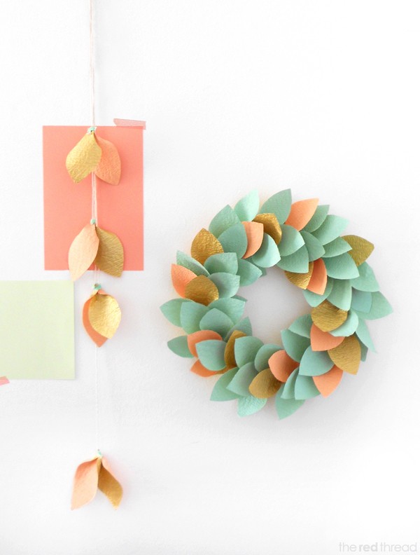 Make a paper wreath by Lisa Tilse for We Are Scout.