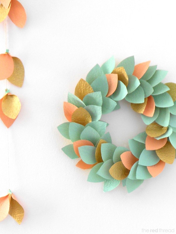 Make a paper wreath by Lisa Tilse for We Are Scout.