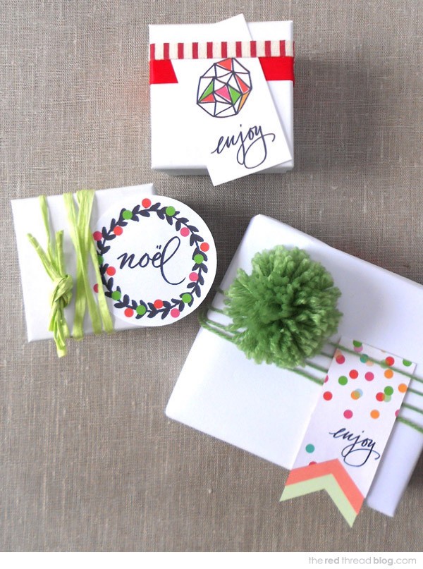 Make your own colouring Christmas tags by Lisa Tilse for We Are Scout. 