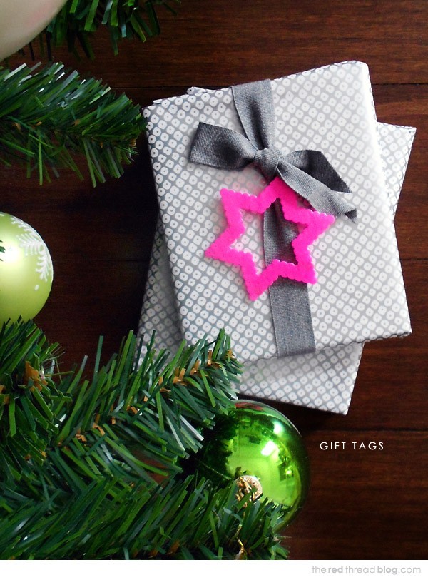 Make Hama Bead Christmas gift tags by Lisa Tilse for We Are Scout.