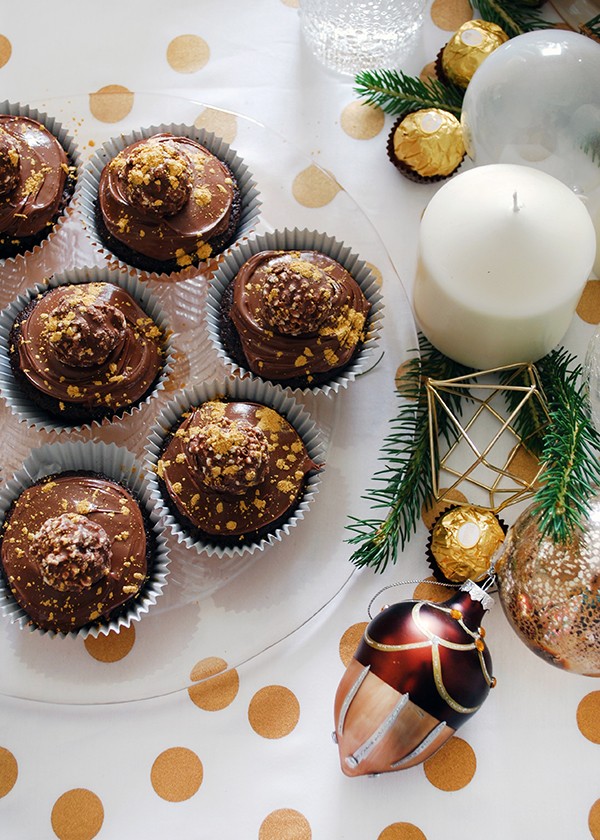 How to set your table with a decadent gold theme - and giant Ferrero Rochers. DIYs and photography by Lisa Tilse for We Are Scout. Photo: Lisa Tilse for We Are Scout