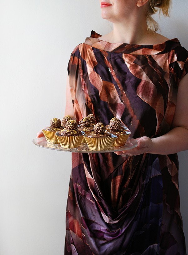 How to set your table with a decadent gold theme - and giant Ferrero Rochers. DIYs and photography by Lisa Tilse for We Are Scout. Photo: Lisa Tilse for We Are Scout