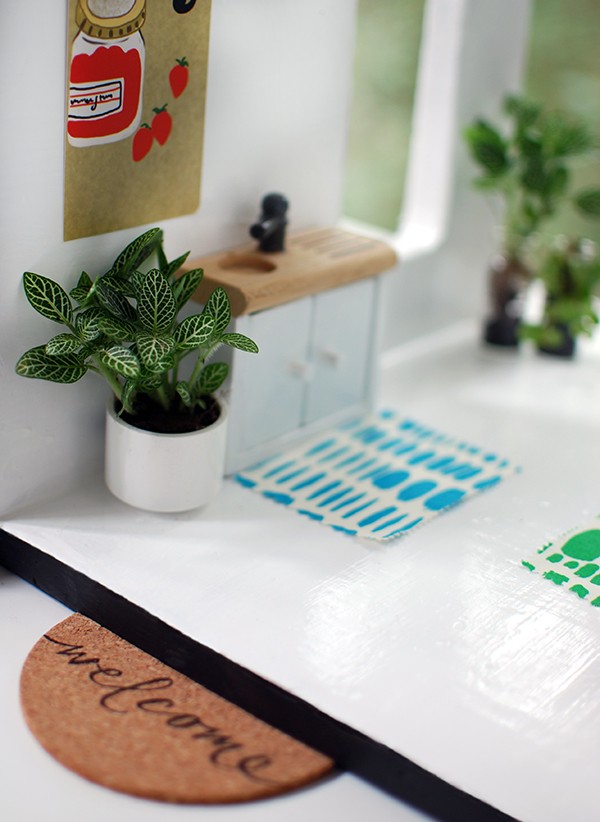 Live miniature plants feature in our Scandi summer house-style doll house makeover. Photos by Lisa Tilse for We Are Scout. Photo: Lisa Tilse for We Are Scout