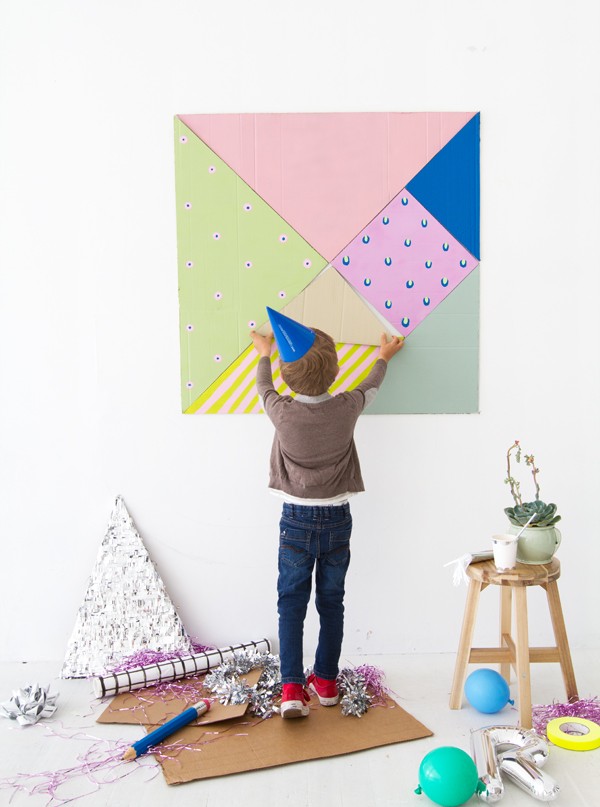  Gorgeous kids craft ideas: DIY Giant Tangram by Oh Happy Day.