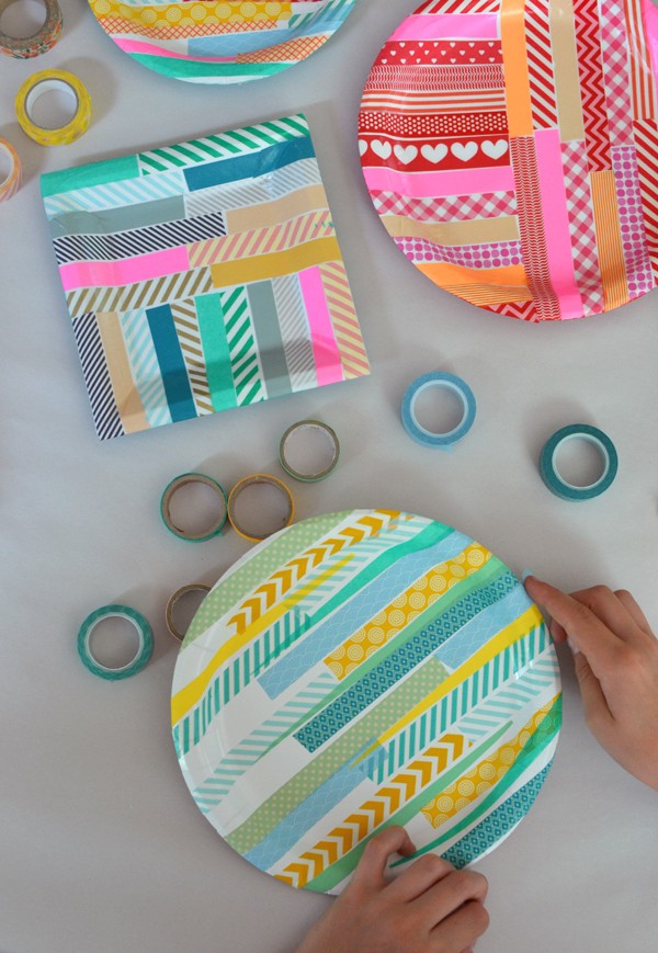  Gorgeous kids craft ideas: Washi tape paper plates by The Art Bar.