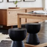 Mark Tuckey's Cult Furniture Gets a New Look Mark Tuckey's cult furniture Eggcup stools in Scorched.