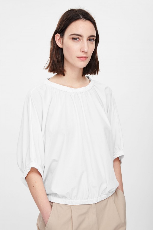 Top with gathered edges, £59, from COS.