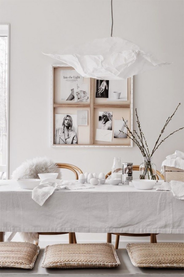 White and simple details by Pella Hedeby/Stil Inspiration. Photography by Sara Medina Lind.