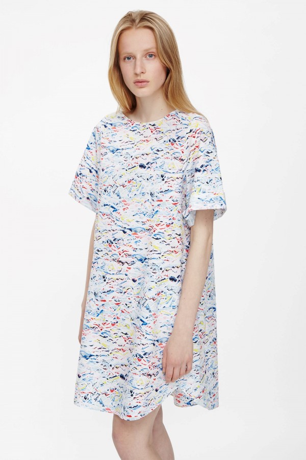 Pleat-back printed dress from COS.