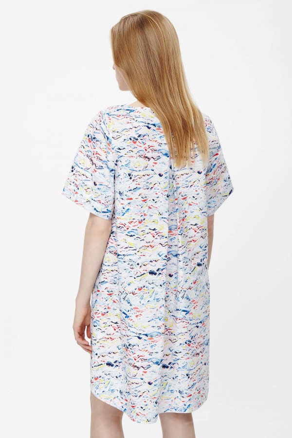 Pleat-back printed dress, £69, from COS.