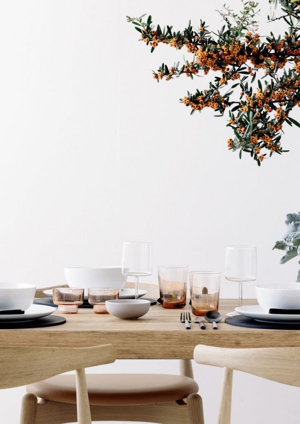Pared-back table top by Country Road. Photography by Felix Forest Words and styling by Steve Cordony.