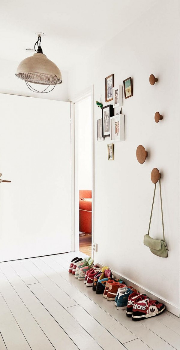 10 clever ways to use The Dots Wall Hooks in your Home, via We-Are-Scout.com.