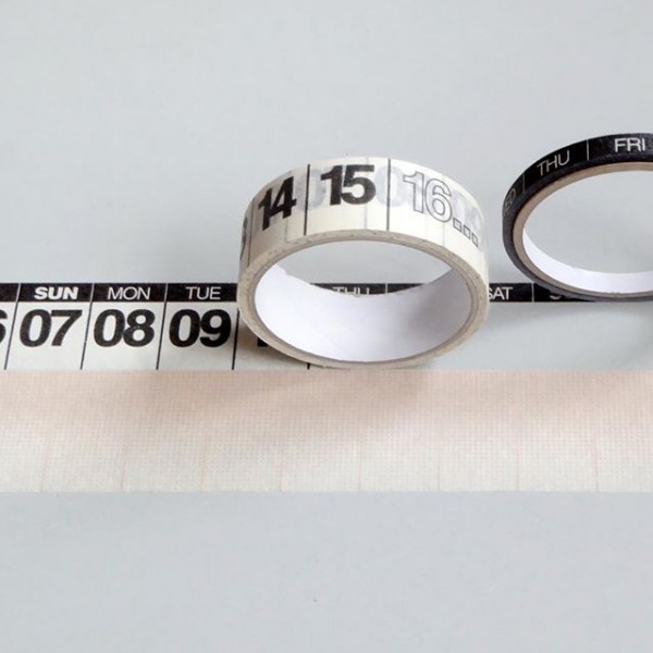Masking tape calendar from Present & Correct.