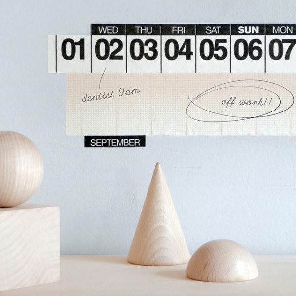 Masking Tape Calendar from Present and Correct.