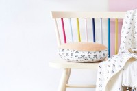 Wee Find: The Caravan Collection by Sage and Clare Love this look: Dynamic colours and texture with round nude chainstitch cushion by Sage and Clare.