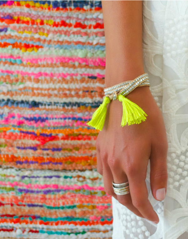 Wraparound tassel bracelet by Sage and Clare