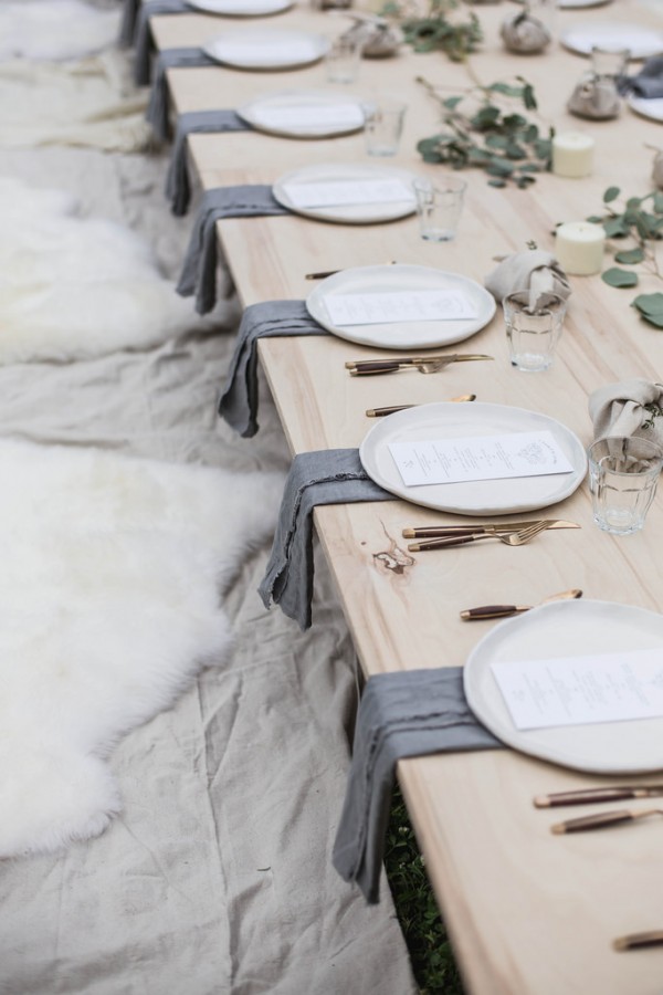 Take inspiration with this table setting from a Kinfolk dinner, via Local Milk Blog. 